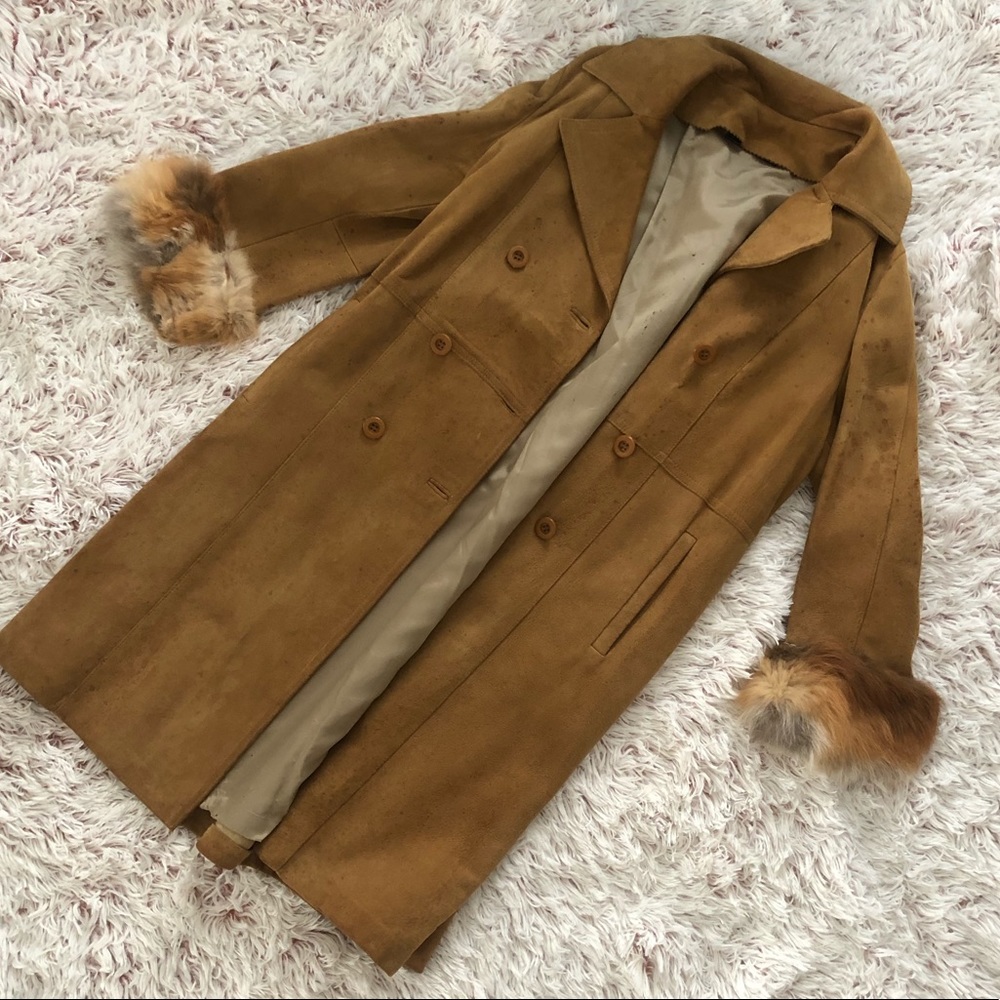 *VINTAGE Nordbo Leather Jacket with Fur Cuffs 🙀